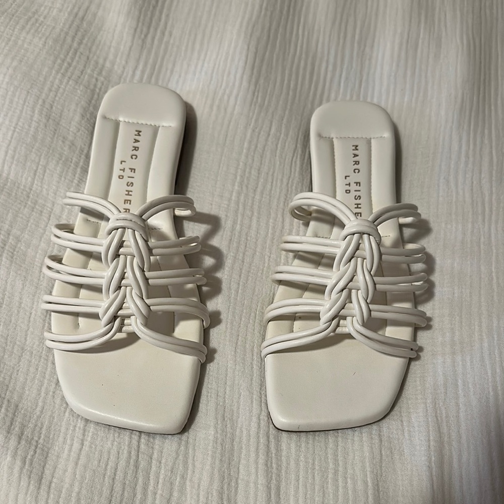 Marc Fisher Women's White Sandals
